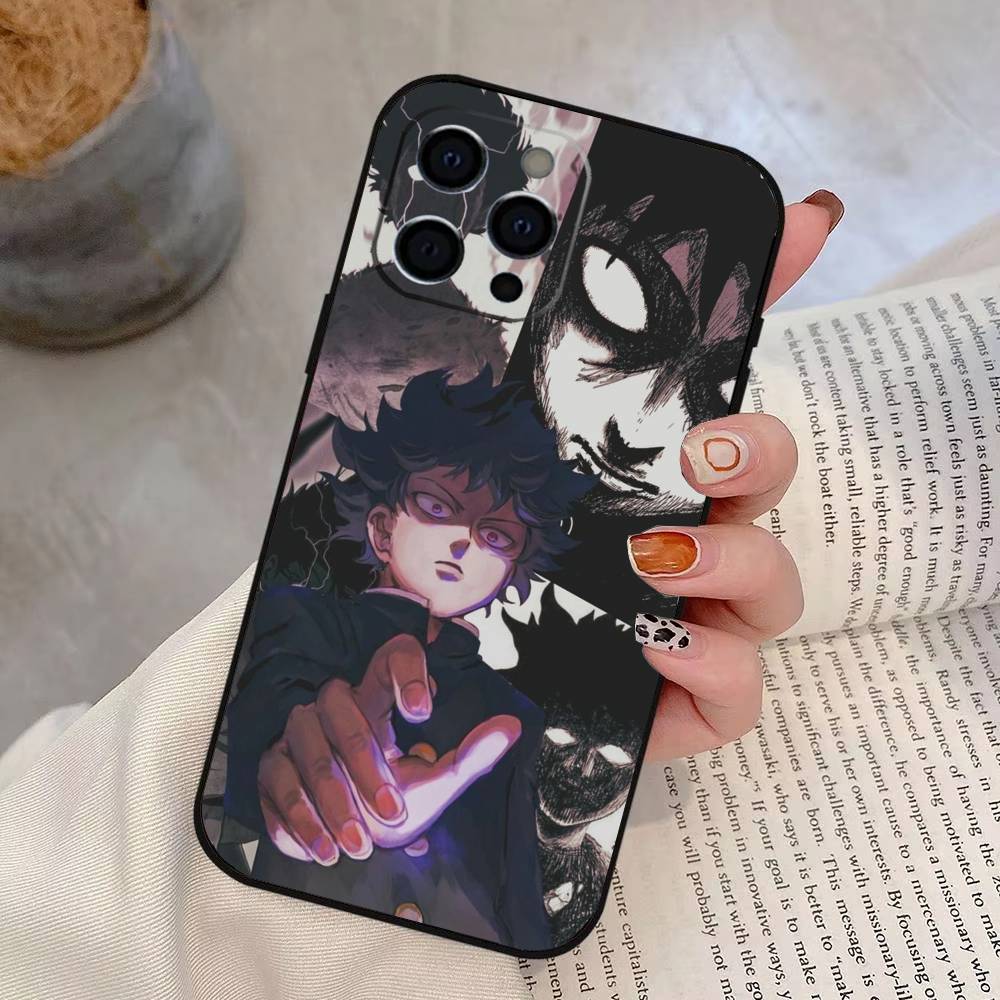 

Mob Psycho 100 Shigeo Kageyama Phone Case For iPhone 17,16,15,14,13,12,11 Plus,Pro Max,XS,Soft Silicone Black Cover iPhone13Pro