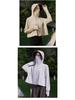 Women's Summer 2024 UV Protection Ice Silk Cycling Cardigan – Black Glue Original Yarn, Lightweight, and Breathable.