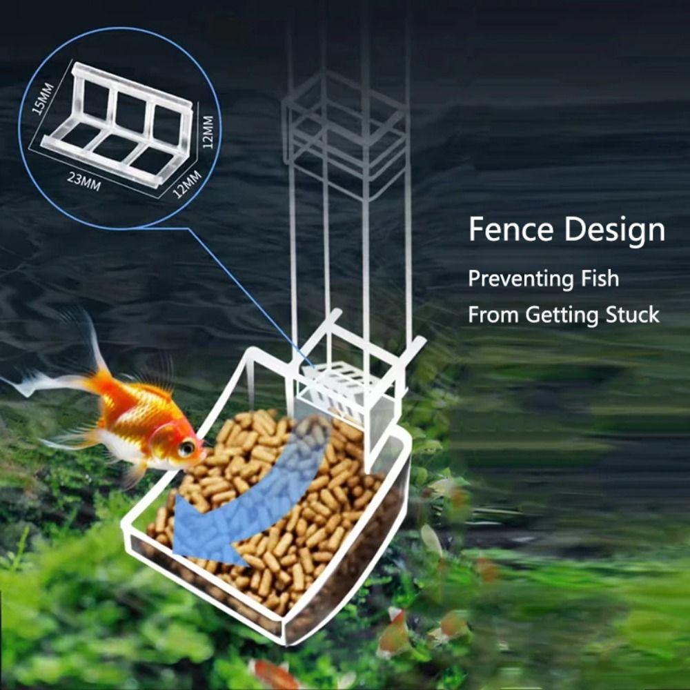 With Suction Cup Aquarium Fish Tank Feeder Tube Acrylic Shrimp Feeding Dish New Feeding Tool