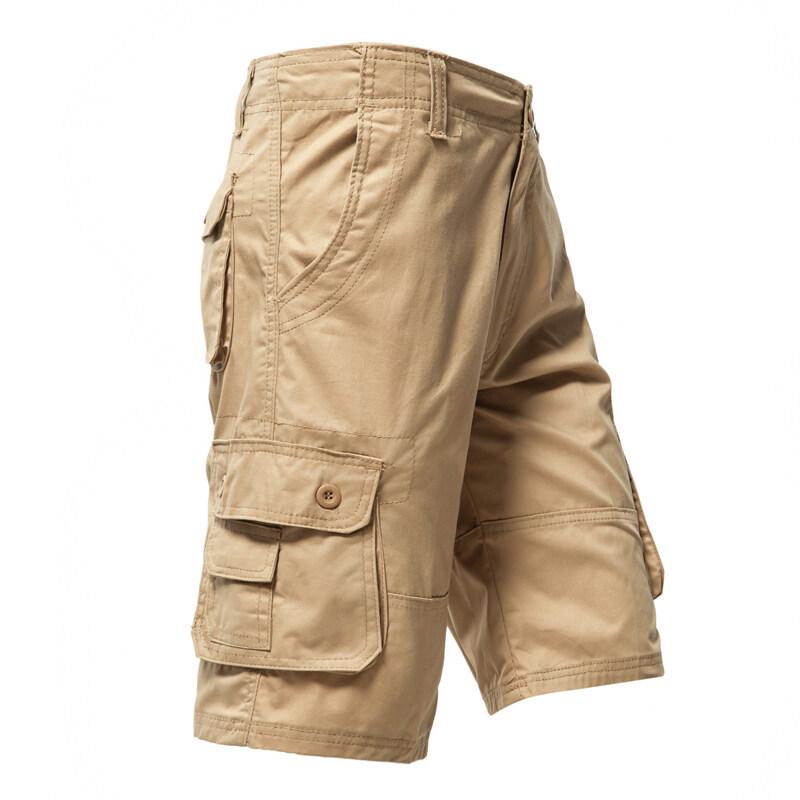 Men's Summer Multi-Pocket Cargo Bermuda Shorts - Casual, Lightweight Mid-Length