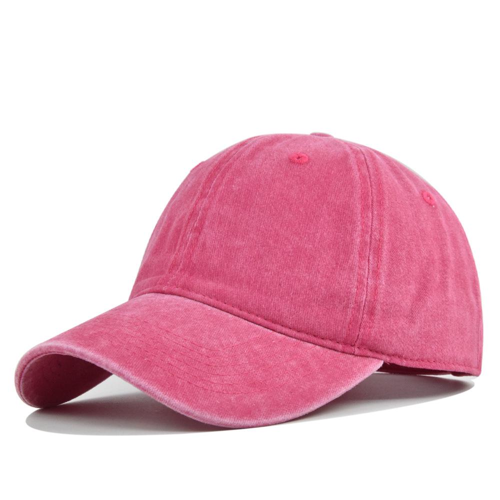 Washable Denim Baseball Cap New Summer Solid Color Cotton Cap Women Ponytail Hats Men Baseball Cap Outdoor Visor Casual Cap