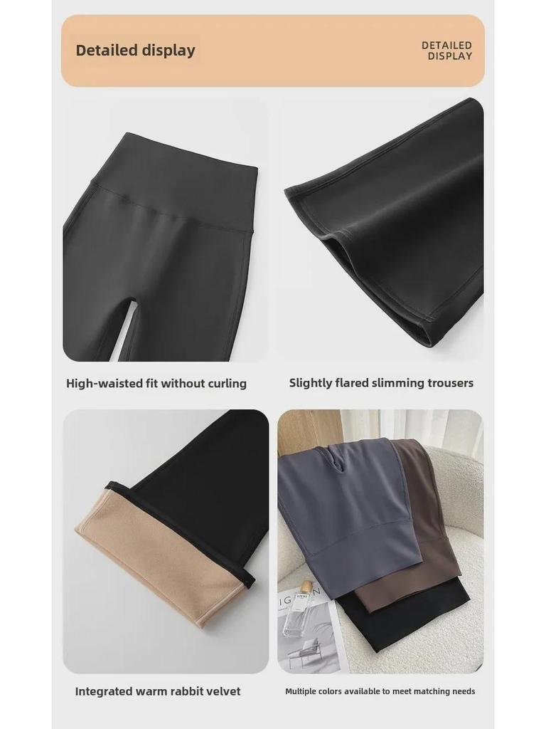 Women's High-Waist Flared Pants - Petite, Lightweight Summer Style, 2025 Collection, No-Drop Long Casual Design