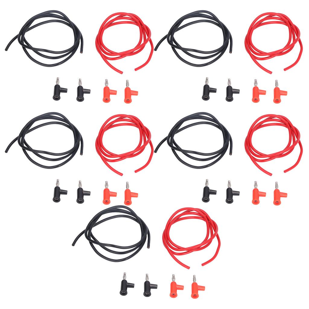 5 Sets Banana Test 4mm Testing Wire Line 1mm² Cable 30V AC 60V DC 19A Set Kit
