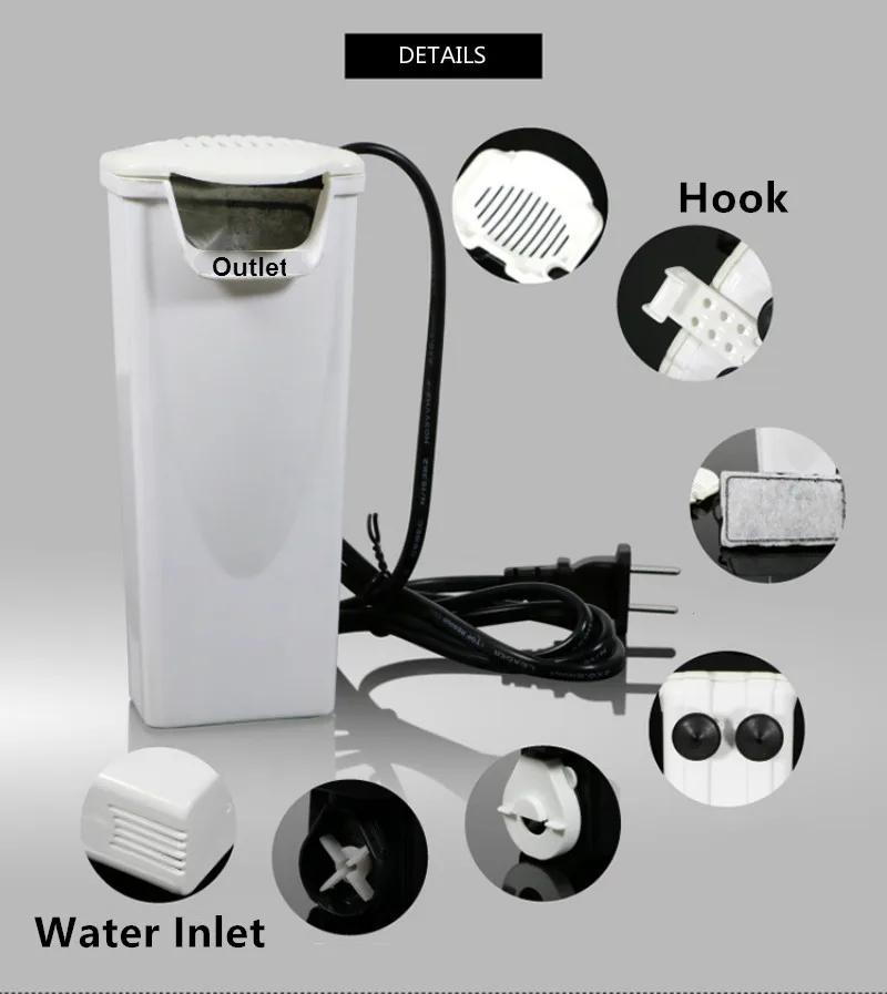 Energeticky úsporné 3W filtrační čerpadlo vodopád pro želví/rybí nádrže s nízkou hladinou vody, dodávkou kyslíku a průtokem 200 l/h 220-240V