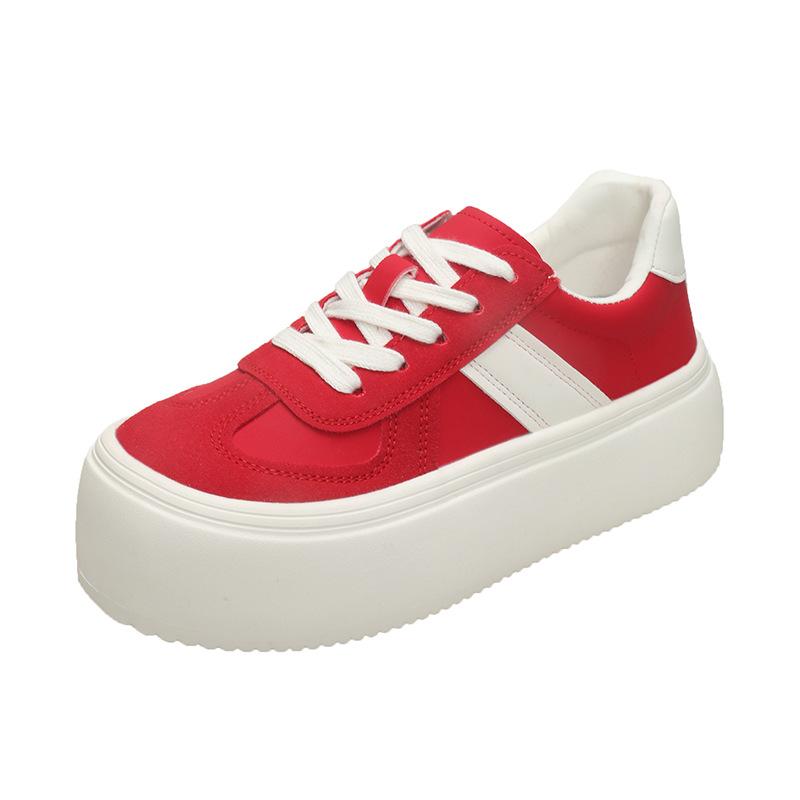 Yunfu~ Ou Ruofeng Thick-soled Heightening Little White Shoes for Women's 2025 New Versatile Casual Board Shoes Color Matching Sports Shoes