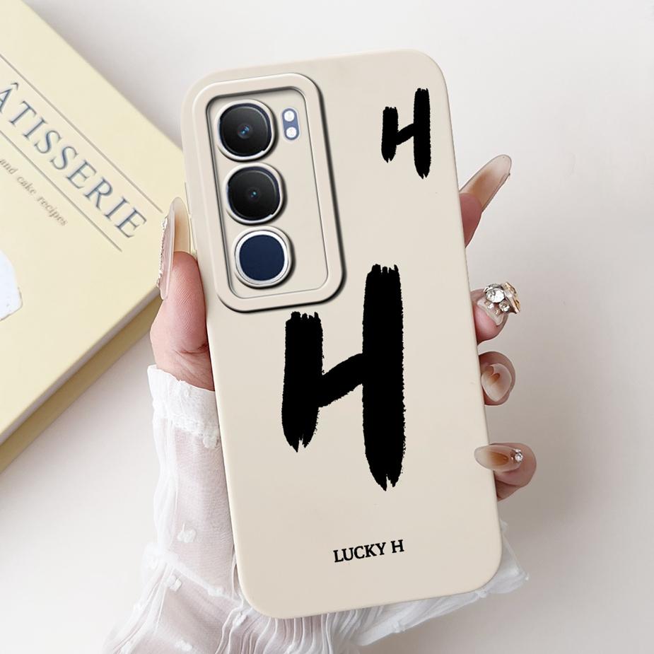 Für Vivo Y19s 4G Hülle V2419 Luxuriöse Glücksbuchstaben Cover Stoßfeste Weiche TPU Handyhülle Für Vivo Y19s Y 19 s VivoY19s Fundas Coque