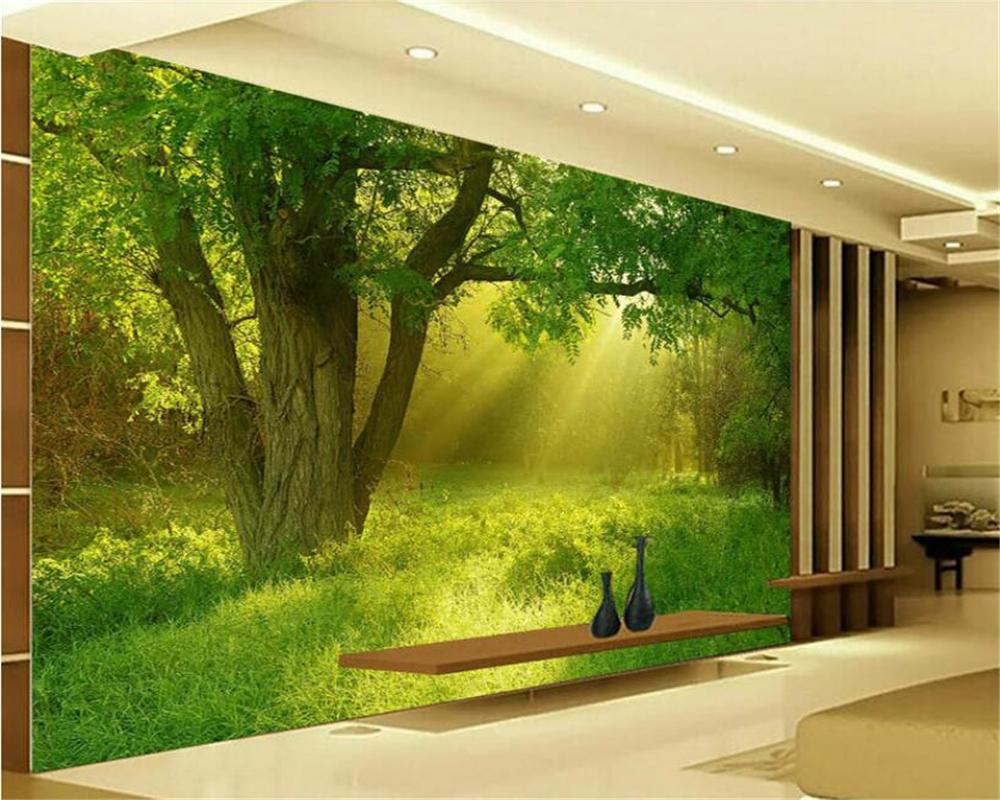 Beautiful Tree Bright Scenery 3D Wallpaper TV Sofa Background Wall Mural Living Room Bedroom Wallpaper