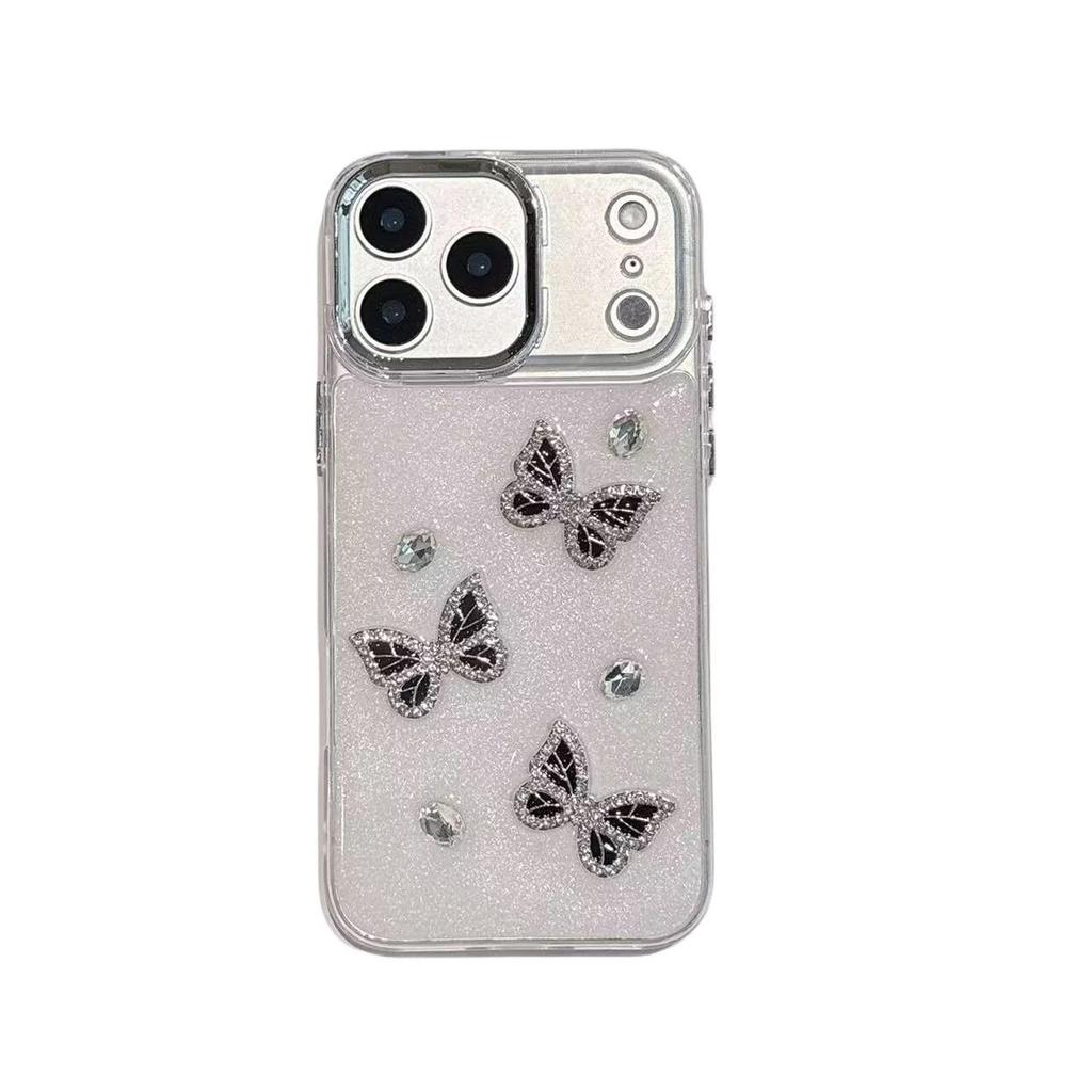 Stern Herz Schmetterling Spiegel Stoßfeste Hülle für iPhone 16 Pro Max, Apple 17
