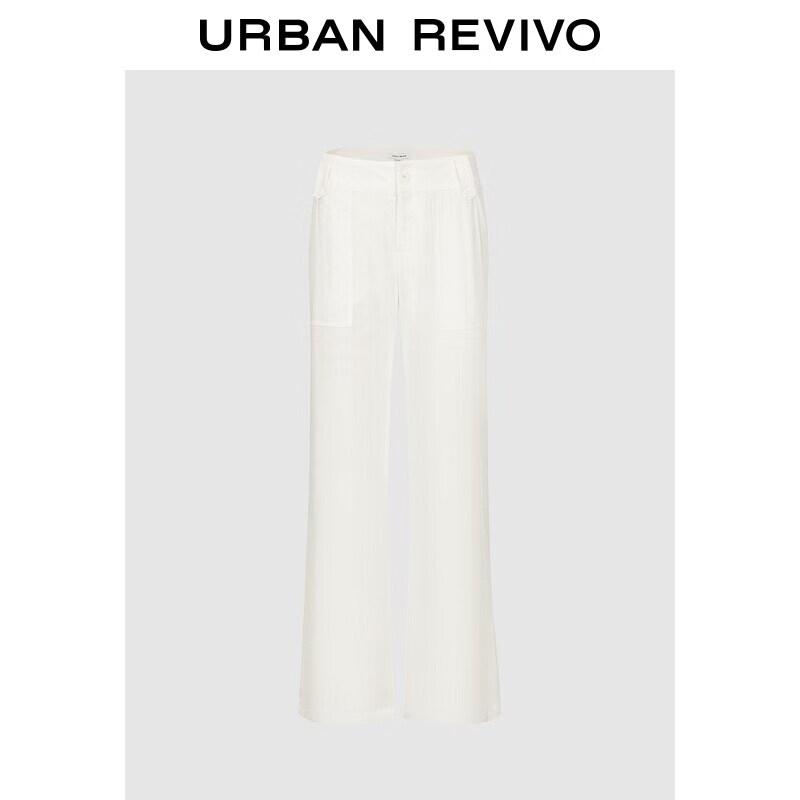 Women s Casual Wide-Leg Trousers with Patch Pockets XXS