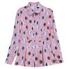Women Clothing Polka Dot Printed Blouse Commute Long Sleeve Korean Single-breasted  Polo-Neck Fashion Shirt