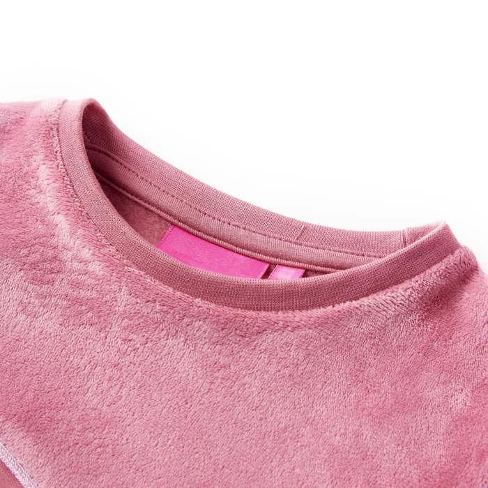 Children's Sweatshirt Velvet Patchwork Raspberry 92/104/116/128/140