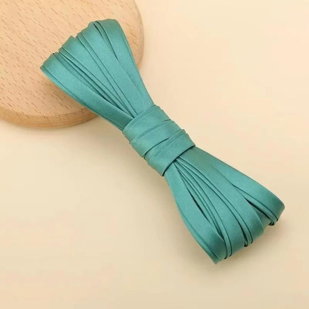 1CM Fabric Edge Sewing Ribbon Cord Rope Sateen 10MM Width 4-Fold Iron Free Bias Tape Colorful Clothing Accessories