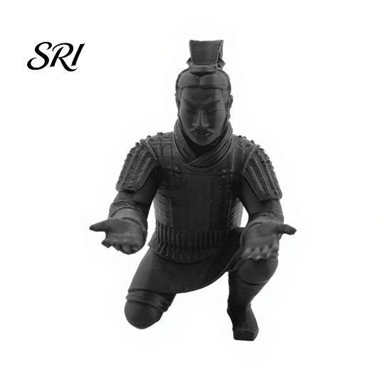 Abstract Knight Desk Organizer Terracotta Warrior Decor, 3D Printed Soldier Pen Stand for Holder Office, Creative Ancient Pencil Holder, Home