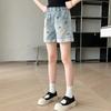 Children Casual Denim Shorts Bow Girls Elegant Above Knee Pants Mini Jeans Kids Teenager Brief Summer Shorts