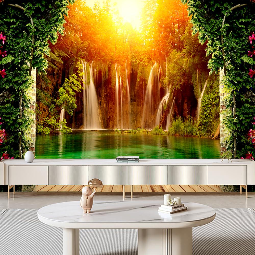 3D Tapeta Vodopád Pastorační Přírodní Krajina Vodopád Nástěnná Malba Obývací Pokoj Ložnice 3D Tapeta