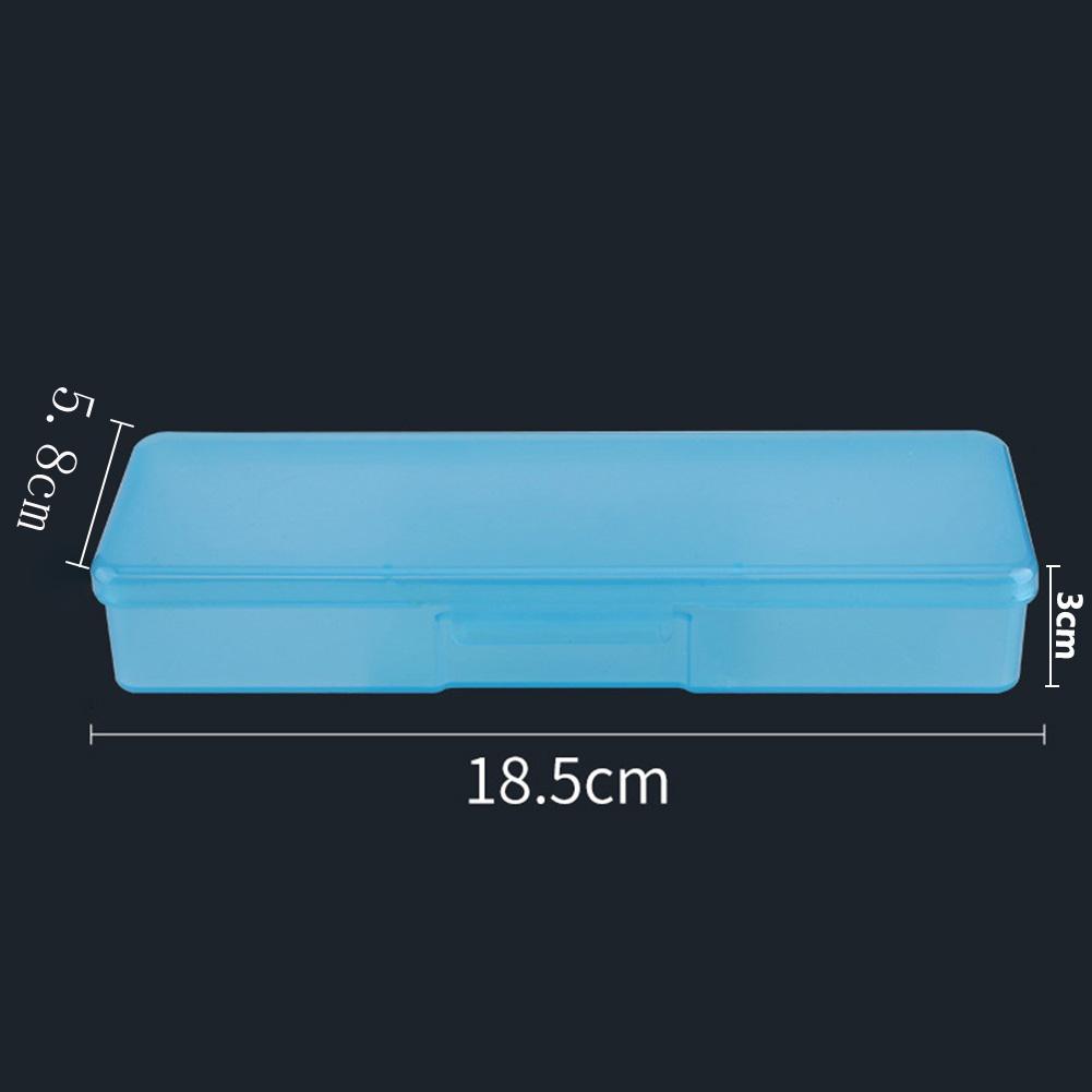 18.8*7*3cm Nails Storage Box Blue Pink Plastic Case White