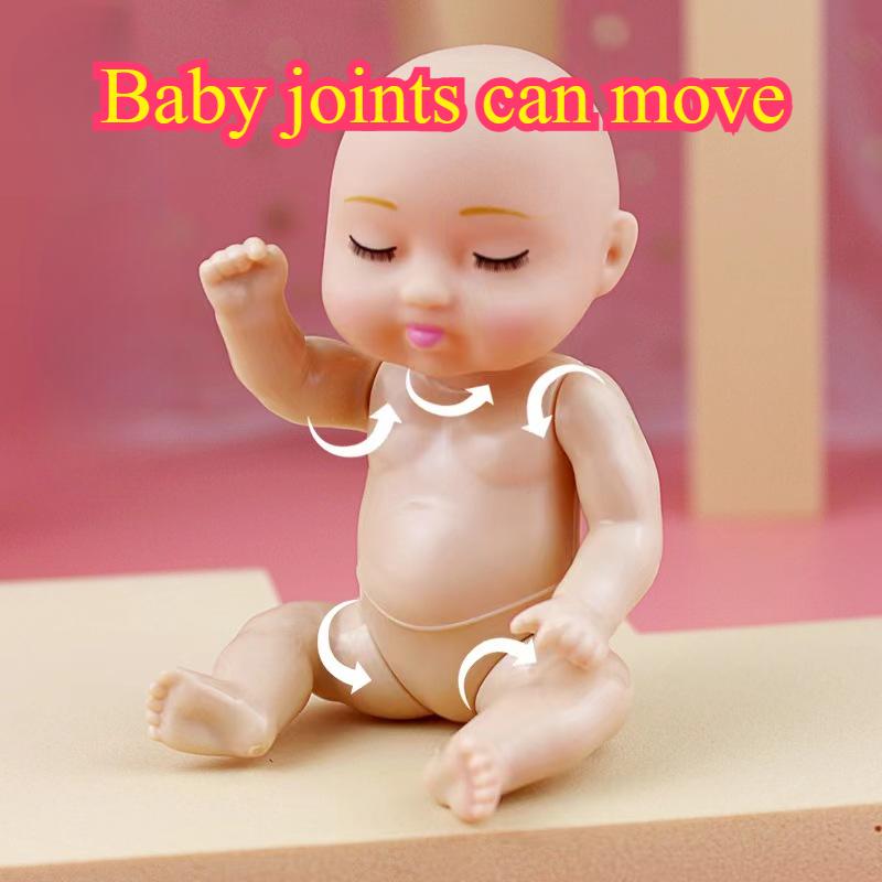 11cm Mini Sleep Baby Doll Fashion Simulation Rebirth Dolls Mini Cute Doll Cartoon Animal Kids Toy for Children Birthday Gift