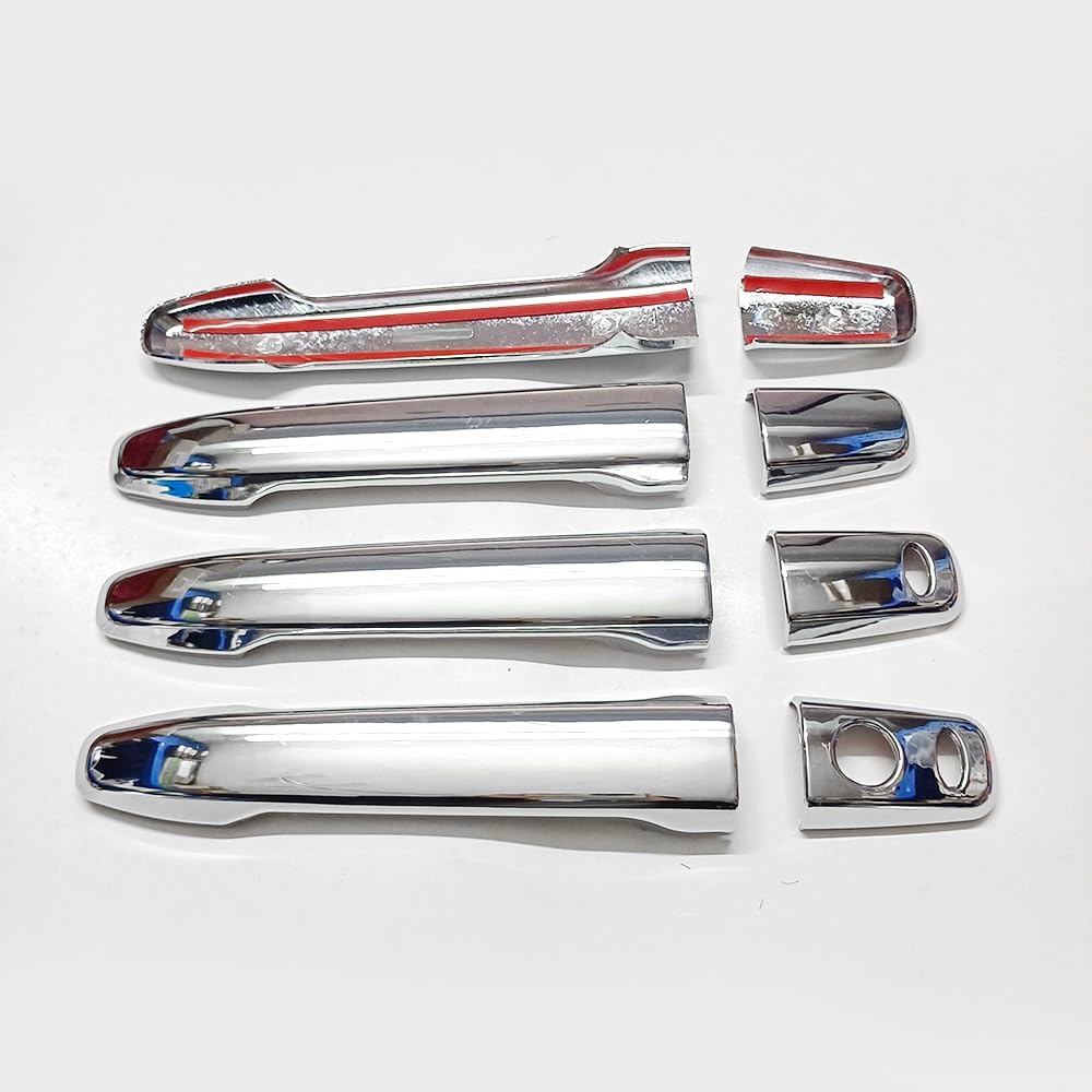 Chrome Exterior Door Handle Cover Trim and Door Bowl Cap for Mitsubishi Outlander 2007-2020 Lancer 2008-2017 RVR ASX Outlander Sport 2011-2021