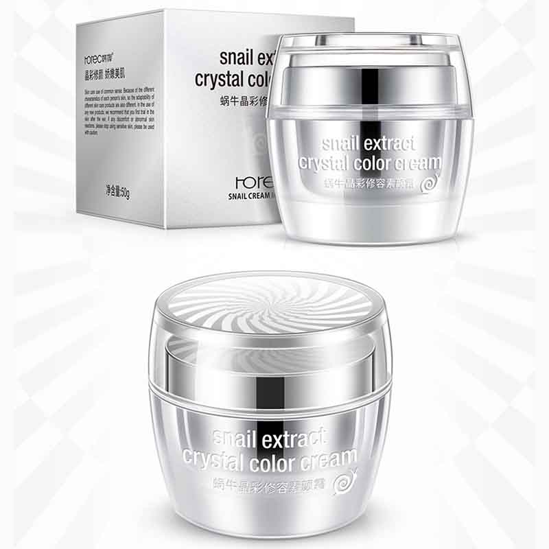 Snail Extract Crystal Color Cream Concealer Moisturizing Base Cream Nourishing and Tender Face Cream
