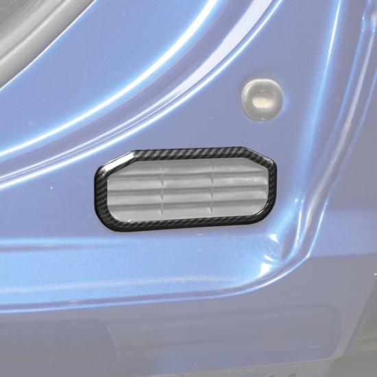 For Dodge Ram 1500 10-26 Carbon Fiber Rear Side Door Air Exhaust Vent Cover Trim