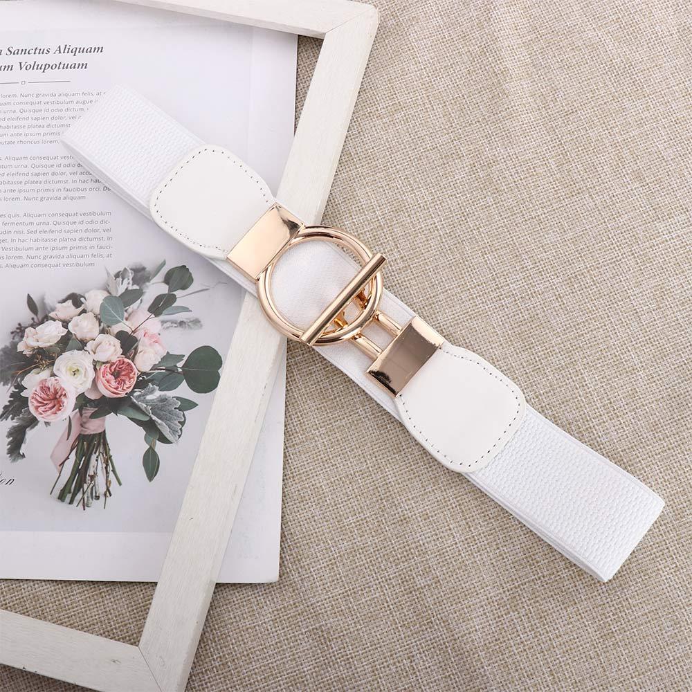 Simple All Match Clothes Accessories Round Buckle Waist Belts Elastic Belts Cummerbunds Waistband