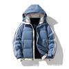 Winter thickened hooded feather cotton-padded jacket men's two bars jacket cotton-padded jacket men's clothing can be printed OO cotton-padded jacket
