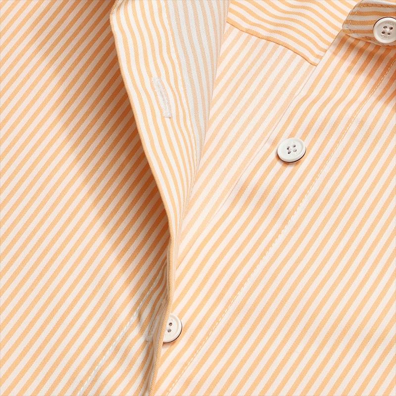 FILA Heritage Fashion Classic Retro Sports Casual Versatile Striped Comfortable Basic Woven Long Sleeve Shirt Women shirts F11W618409FZB