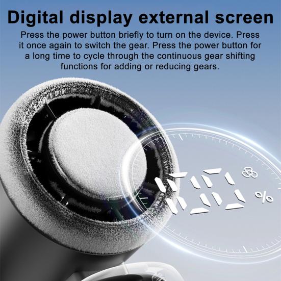 Portable Rechargeable Cooling Fan Folding Mini Desktop with LED Light Fan Adjustable Wind Speed