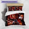 Chucky Cartoon Printed 3PCS Bedding Set Soft Breathable Duvet Cover Pillowcases Set Washable Bedroom Decor Home Gift