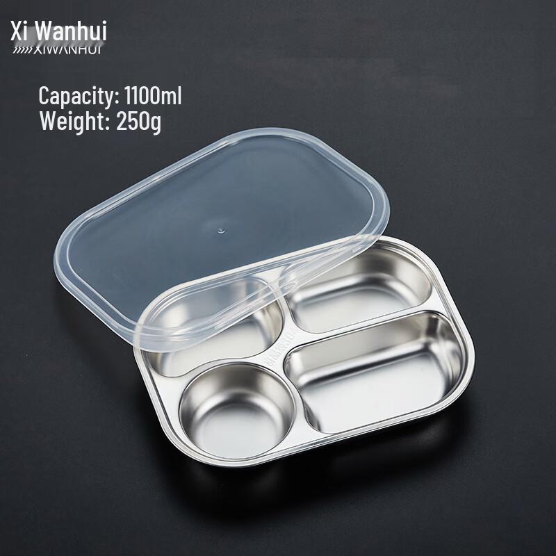 XWH Stainless Steel Divided Lunch Tray Set