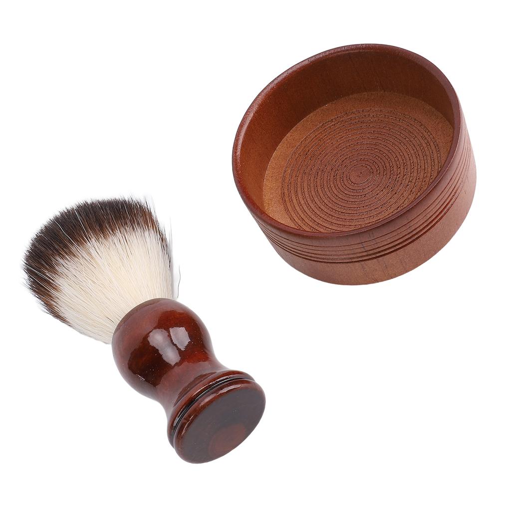 Rasierpinsel-Set Herren Rasier-Set Haar-Rasierpinsel Rasierschale für Barbier Reisen Hotel