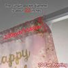 Set Of 2 Flat Printing Curtains Without Rod Birthday Bliss Print Chic Fabric Versatile Curtain Polyester Machine Washable