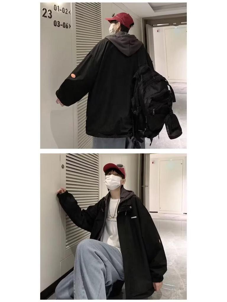 Retro Men's 2025 Solid Color Two-Piece Jacket: Casual, Versatile, Comfortable Design