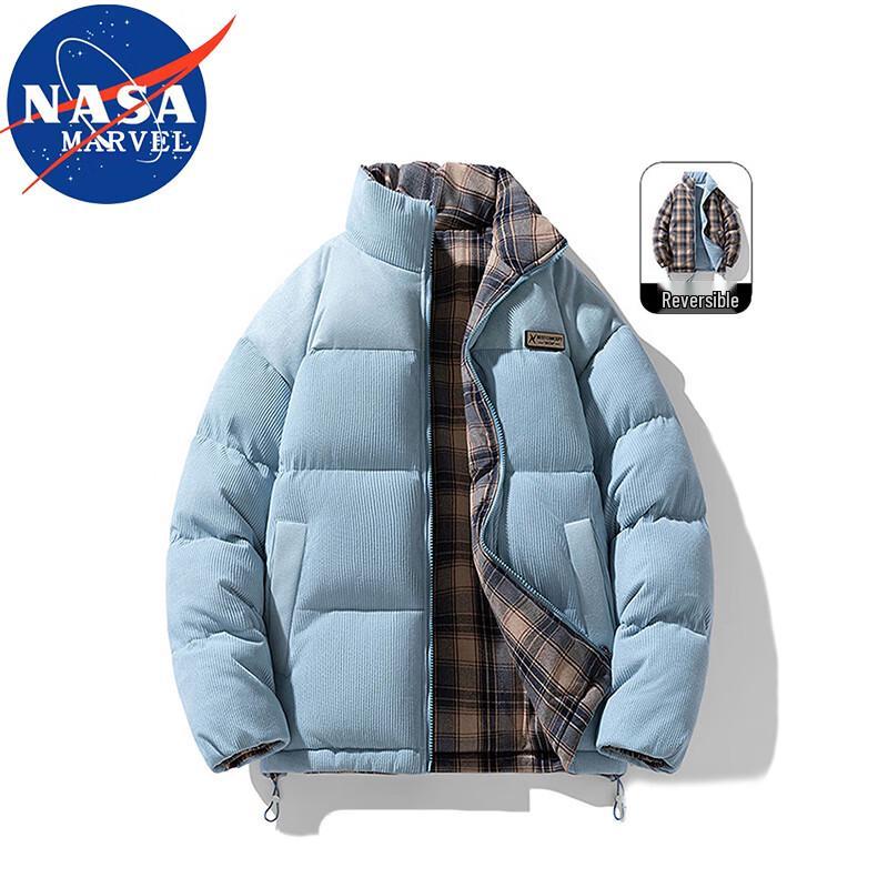 NASA MARVEL Men's Reversible Stand Collar Padded Jacket