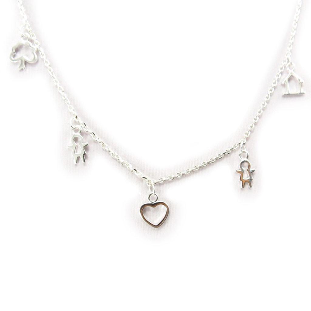 Les Trésors De Lily [K4159] - Silver Necklace 'Happiness' Silver - 10x8 Mm