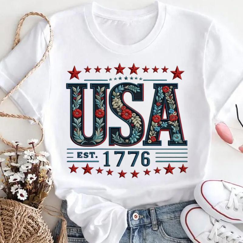 

Retro Popular TShirt Printed Womens TShirt Short Sleeved Cartoon Summer Fashion Pattern Street Style Regular Round Neck Top 3XL