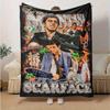 1pc Scarface-Inspired Home Decor: Cozy Blanket, Perfect Gift for Bedroom, Living Room, Travel, Camping, Car, Beach, Office Naps, Ideal Sofa Throw, Out