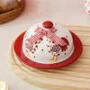 Butter Dish Ceramic Dessert Bowl with Lid Dining Plate Butter Plates Dim Sum Dish Sushi Plate Cake Plates Fruit Dish Snack Tray