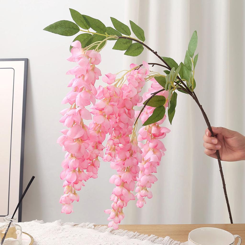 Five-branched Wisteria Hanging Decoration, Wedding, Artificial Flower, Garden Party