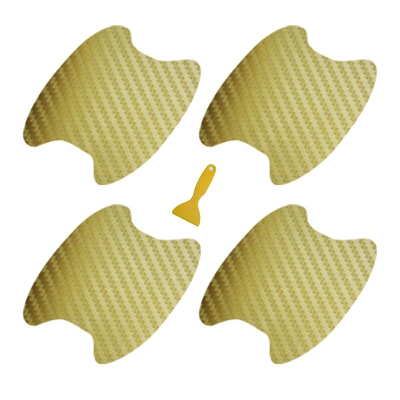 Protector de zgârieturi pentru mâner Textura 3D din fibră de carbon Vopsea pentru pahar pentru ușă de mașină pentru capac de protecție Film de protecție autocolant pentru SUV