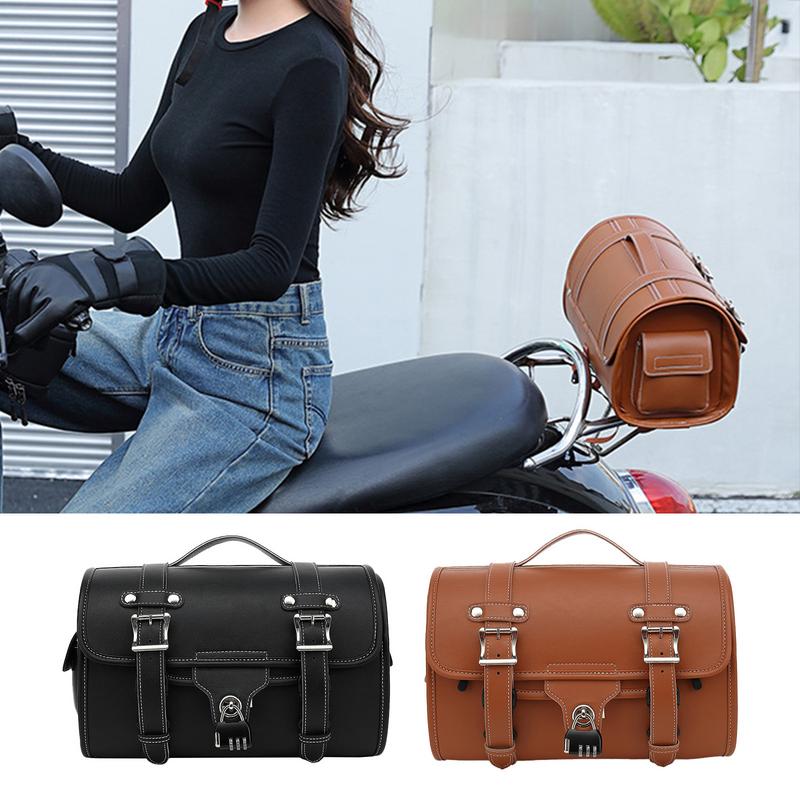 Motorcycle Seat Bag Vintage Motorcycle Back Seat Bag Motorcycle Gear Storage Bag Multifunctional Luggage Bags for Most