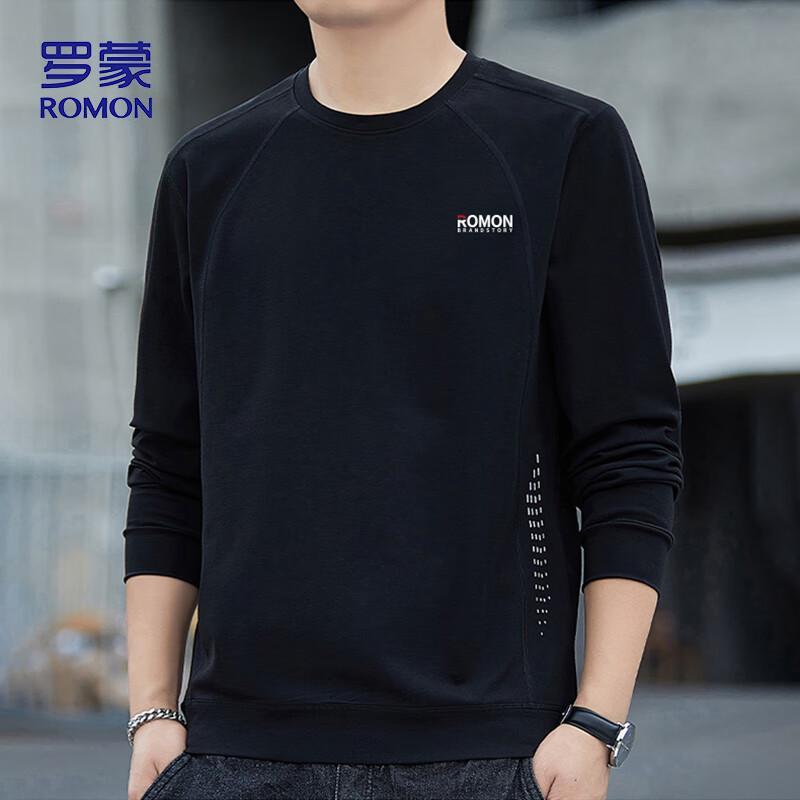 ROMON Men's WY0601 Casual Crew Neck Long Sleeve Sweatshirt