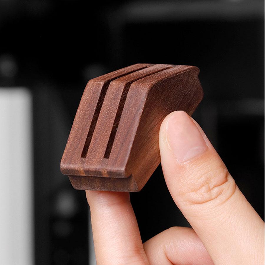 Kaffeefilter-Siebhalter, Netzsieb, Barista-Kaffeezubereitungs-Pucksieb für Espressomaschinenhalter, Walnuss, wiederverwendbar, 58 mm