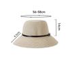 Straw Hat Women's Folding Breathable Fisherman Hat Large Brim Sun Hat