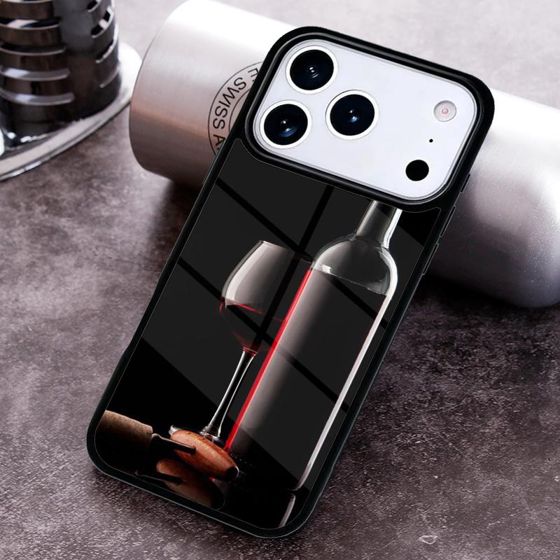 

Red Wine Glass soft Phone Case for iPhone 17 16 15 Pro Max Air 14 13 12 11 Plus Shockproof Capa Cover iPhone 12 Pro Max