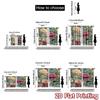 2D Flat Printing 2pcs Curtain Scene Curtain Lotus Flowers On Water Digital Printed Polyester Drapes Festive Wall Decor Use for