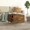 Coffee Table Smoked Oak 50x50x40 Cm Wood Based Material