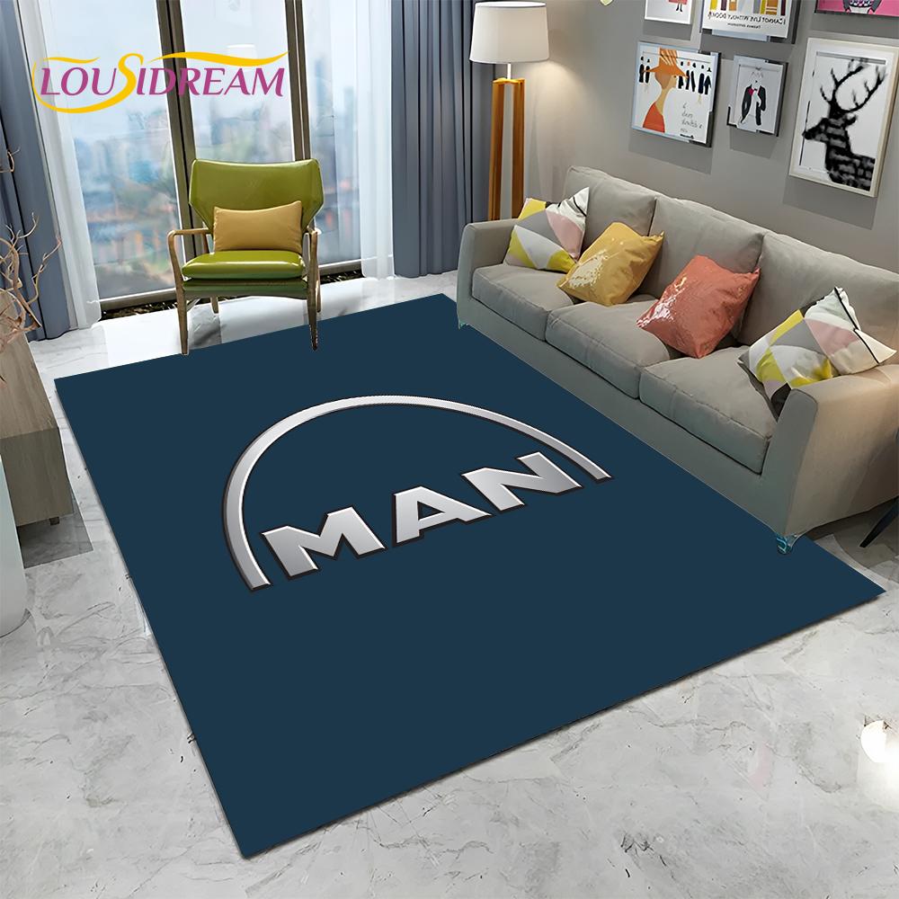 Muž Kamion Logo Série 3D Tisk HD Koberec pro Domácí Obývací Pokoj Ložnici Pohovku Rohožka Dekorace, Dětský Koberec Protiskluzová Podložka