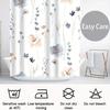Watercolor Floral Shower Curtain,Mint Green Beige Flower Shower Curtain for Bathroom,Modern Minimalist Waterproof