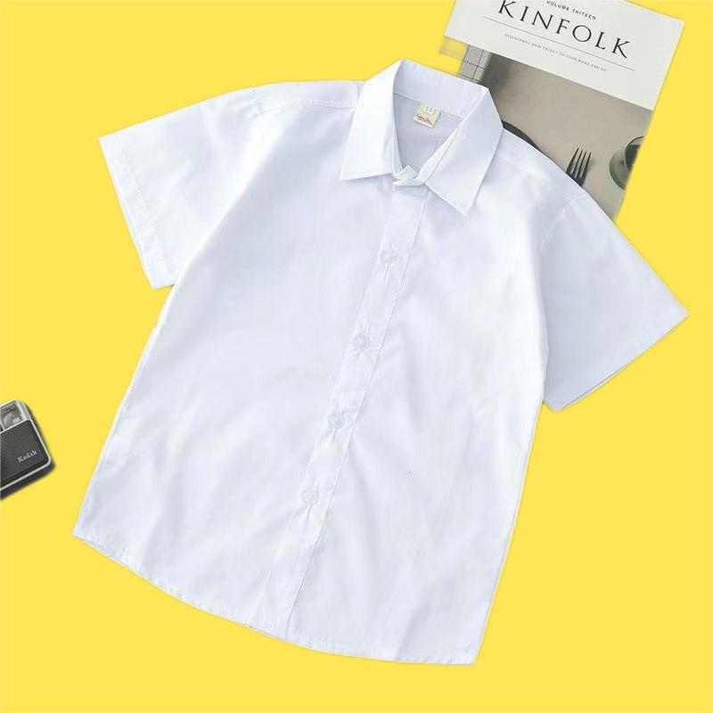 

Детские немнущиеся, не дающие усадку футболки с коротким рукавом: Белый для мальчиков, Белый для девочек, Унисекс синий - Идеально для школьной формы 90 cm